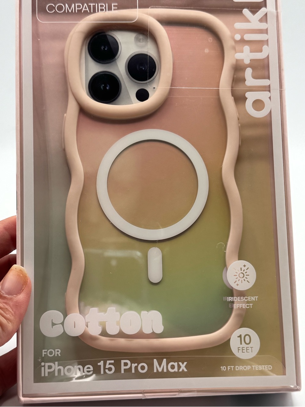 ArtTik Cotton Pink iPhone 15 Pro Max Case - MagSafe Compatible